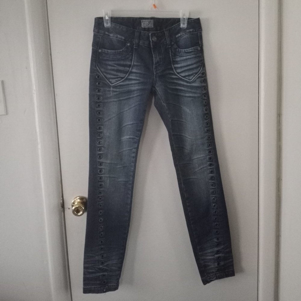 Rerock for Express Eyelet Skinny Jeans